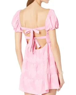 Show Me Your Mumu Cathy Mini Dress Pink Clip Floral Hot