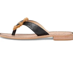 Jack Rogers Cay Thong Sandal Black/Natural Hot
