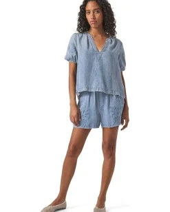 Splendid Cayden Embroidered Blouse Indigo Online