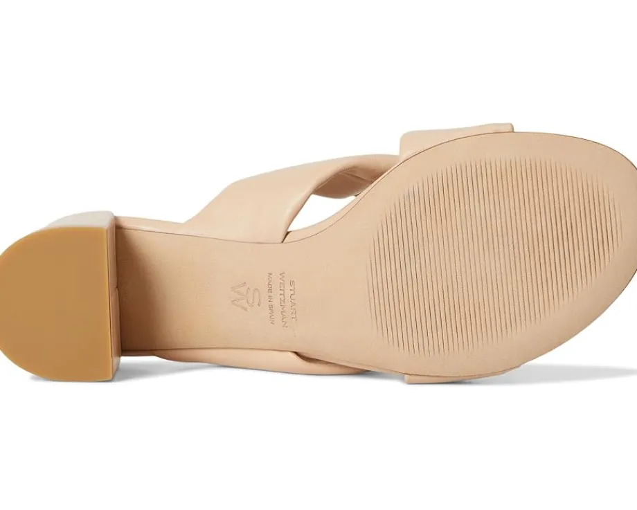 Stuart Weitzman Cece Block Slide 50 Barely Beige Outlet