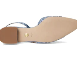 Veronica Beard Cecile Sling Blue/White Stripe Denim Online