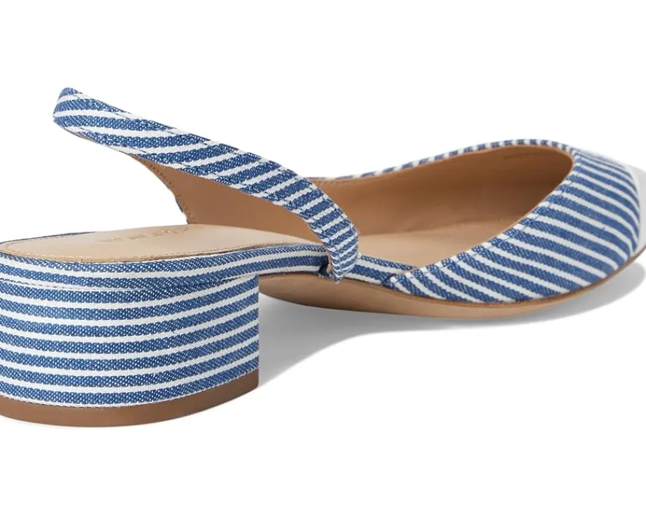 Veronica Beard Cecile Sling Blue/White Stripe Denim Online