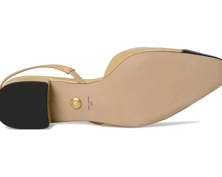 Veronica Beard Cecile Sling Wheat Beige/Black Leather Online