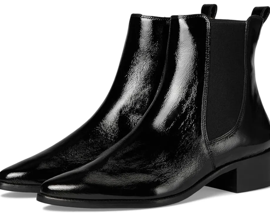 Paul Green Celina BT Black Crinkled Patent New