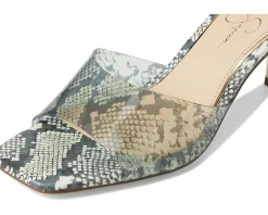 Jessica Simpson Celisha Lucite High Heel Sandals Neutral Sienna Snake Online