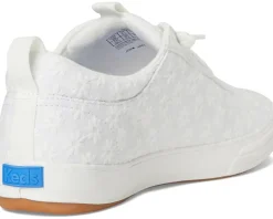 Keds Center III Slip-On Snow White Starburst Eyelet New