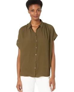 Madewell Central Drapey Shirt Kale Outlet
