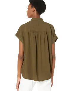 Madewell Central Drapey Shirt Kale Outlet