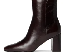 Veronica Beard Cera Zip Short Boots Dark Raisin New