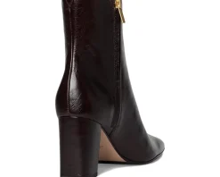 Veronica Beard Cera Zip Short Boots Dark Raisin New