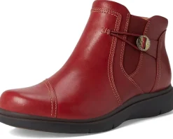 Clarks Certina Joy Red Leather Sale