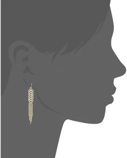 Women Lucky Brand Chain Link Fringe Earrings