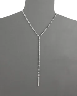 Cole Haan Chain Y Necklace Light Rhodium Sale