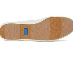 Keds Champion Canvas Lace Up Cream/Red Rose Embroidery