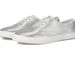 Keds Champion Leather Luxe Silver Leather Clearance