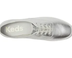 Keds Champion Leather Luxe Silver Leather Clearance