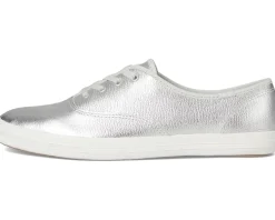 Keds Champion Leather Luxe Silver Leather Clearance