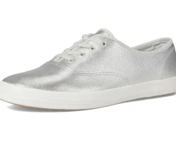 Keds Champion Leather Luxe Silver Leather Clearance