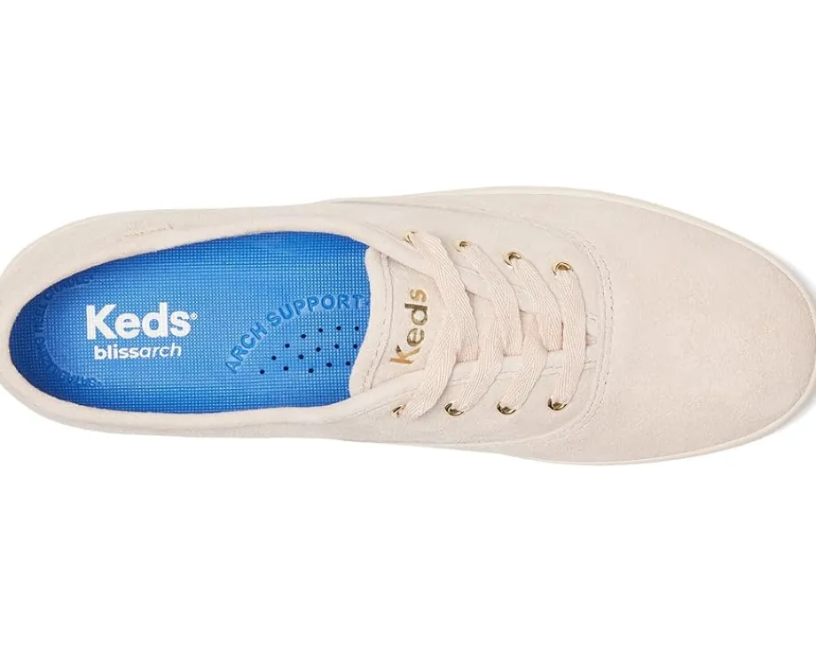 Keds Champion Luxe Lace-Up Blush Luxe Suede New