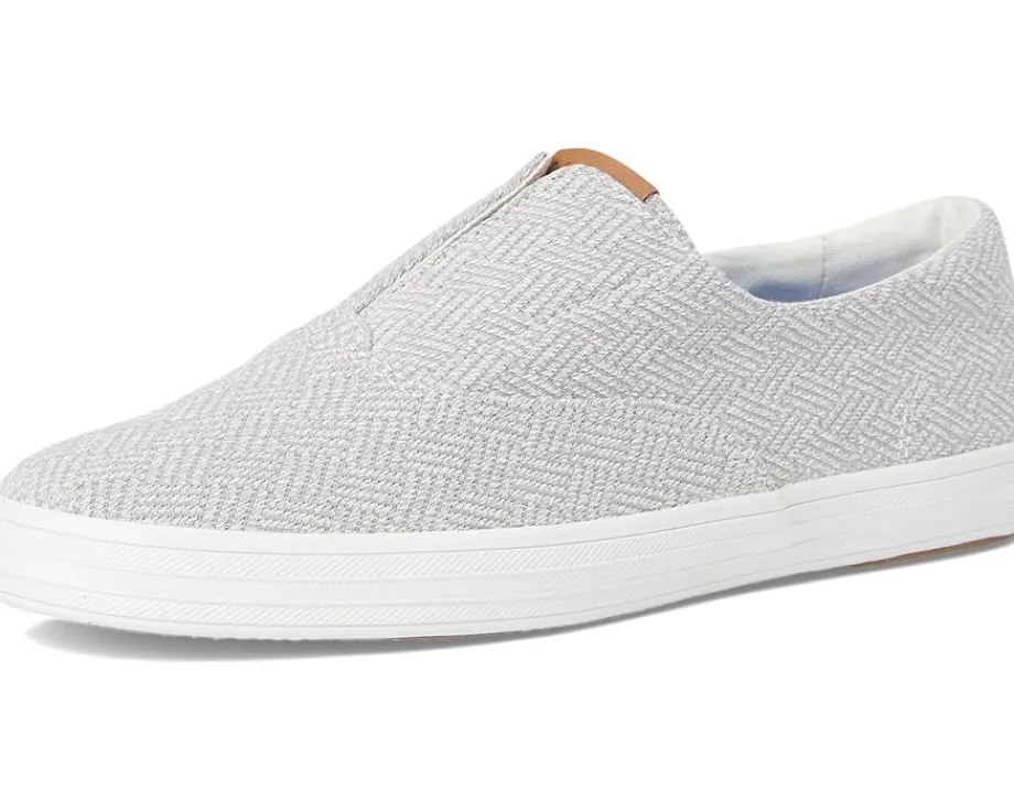 Keds Champion Round Toe Slip-On Grey Crosshatch Textile Sale