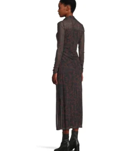 Madewell Chandra Dress - Stretch Mesh Dark Navy New