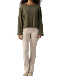 Sanctuary Change Of Scenery Knit Top Burnt Olive Hot