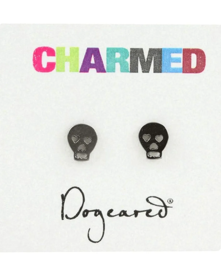 Women Dogeared Charmed Earring Skull