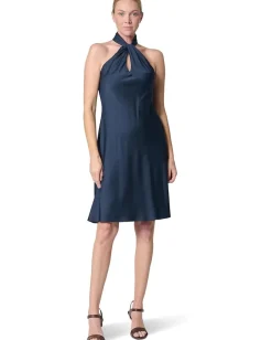 Women Lauren Ralph Lauren Charmeuse Halter Cocktail Dress