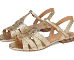 Vince Camuto Chaya Studded Gladiator Flat Sandals Egyptian Gold New