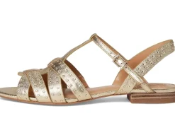 Vince Camuto Chaya Studded Gladiator Flat Sandals Egyptian Gold New