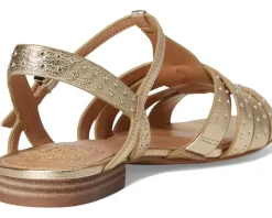 Vince Camuto Chaya Studded Gladiator Flat Sandals Egyptian Gold New