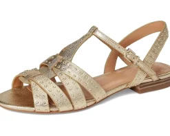 Vince Camuto Chaya Studded Gladiator Flat Sandals Egyptian Gold New