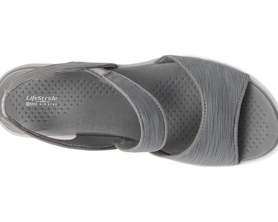 LifeStride Cheerful Strappies Graphite Waxy Fabric Online