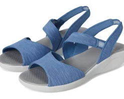 LifeStride Cheerful Strappies Elemental Blue Waxy Fabric Outlet