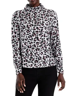 NIC+ZOE Cheetah Pop Top Grey Multi Best