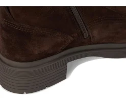 Cole Haan Cherise Lace-Up Lug Boots Dark Chocolate Suede Waterproof New