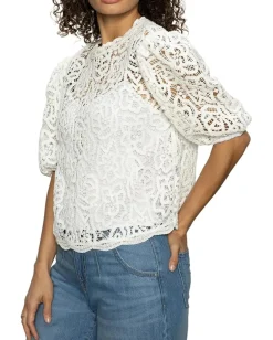 Sanctuary Cherished Lace Tee White Hot
