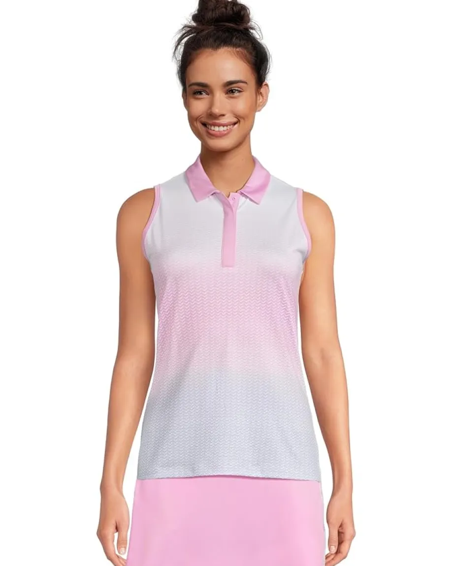 Callaway Chev Gradient Sleeveless Top Brilliant White New