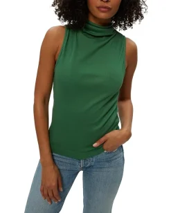 Women Michael Stars Chiara Drape Neck Tank