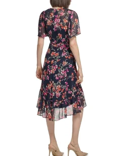 Women Calvin Klein Chiffon Print Maxi Dress