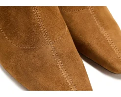 Madewell Ciel Kitten Heel Glove Bootie - Suede Warm Chestnut Clearance