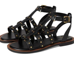 Vince Camuto Claira Gladiator Flat Sandals Black Outlet
