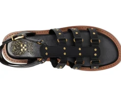 Vince Camuto Claira Gladiator Flat Sandals Black Outlet