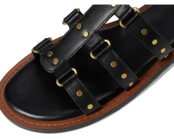 Vince Camuto Claira Gladiator Flat Sandals Black Outlet