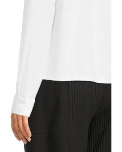 Eileen Fisher Classic Collar Shirt White 8 Best
