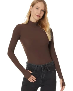 Women Commando Classic Printed Turtleneck Bodysuit w/Thumbholes