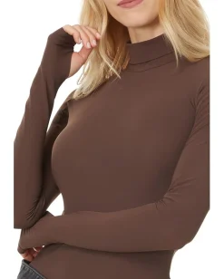 Women Commando Classic Printed Turtleneck Bodysuit w/Thumbholes