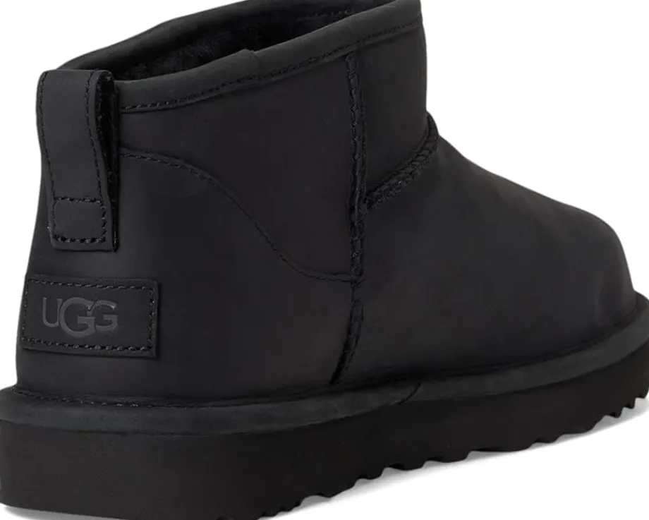 UGG Classic Ultra Mini Leather Black Clearance