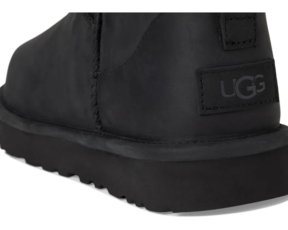 UGG Classic Ultra Mini Leather Black Clearance