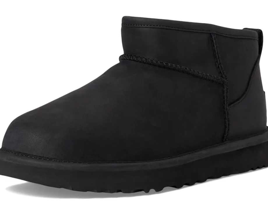 UGG Classic Ultra Mini Leather Black Clearance
